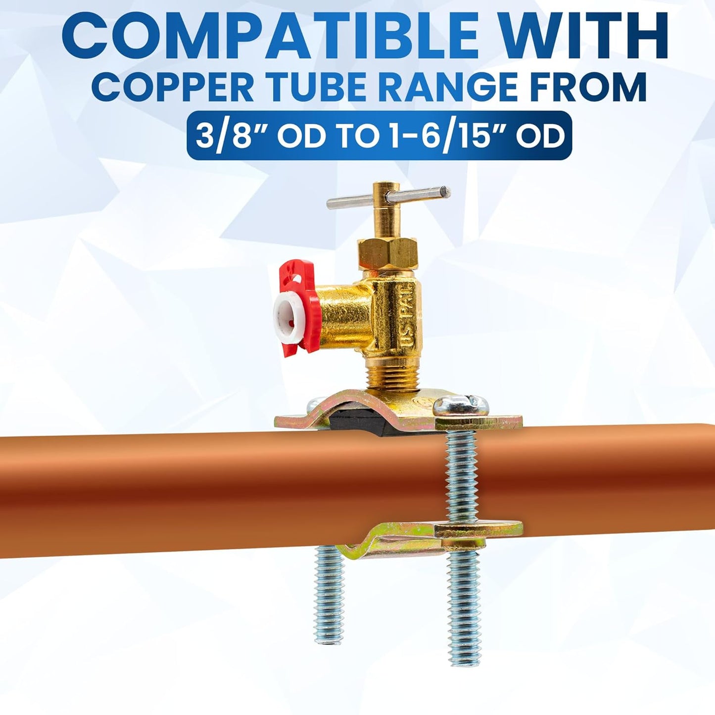 Refrigerator Water Line Kit for Ice Maker, Freezer, Humidifier, Water Filtration System. 25 FT X 1/4” OD Tube, 1/4" OD Quick Connect Self-Piercing Needle Saddle Valve, Adapter, & Ball Valve