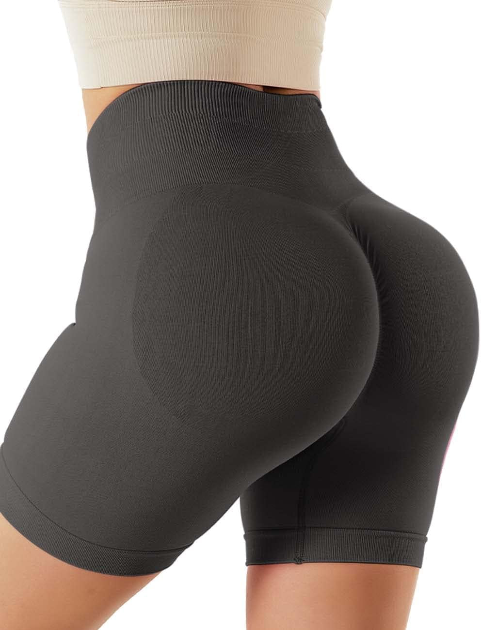 FITNEXX Women'S TIK TOK High Waist Seamless Scrunch Booty Shorts Butt Lifting Yoga Brazilian Shorts