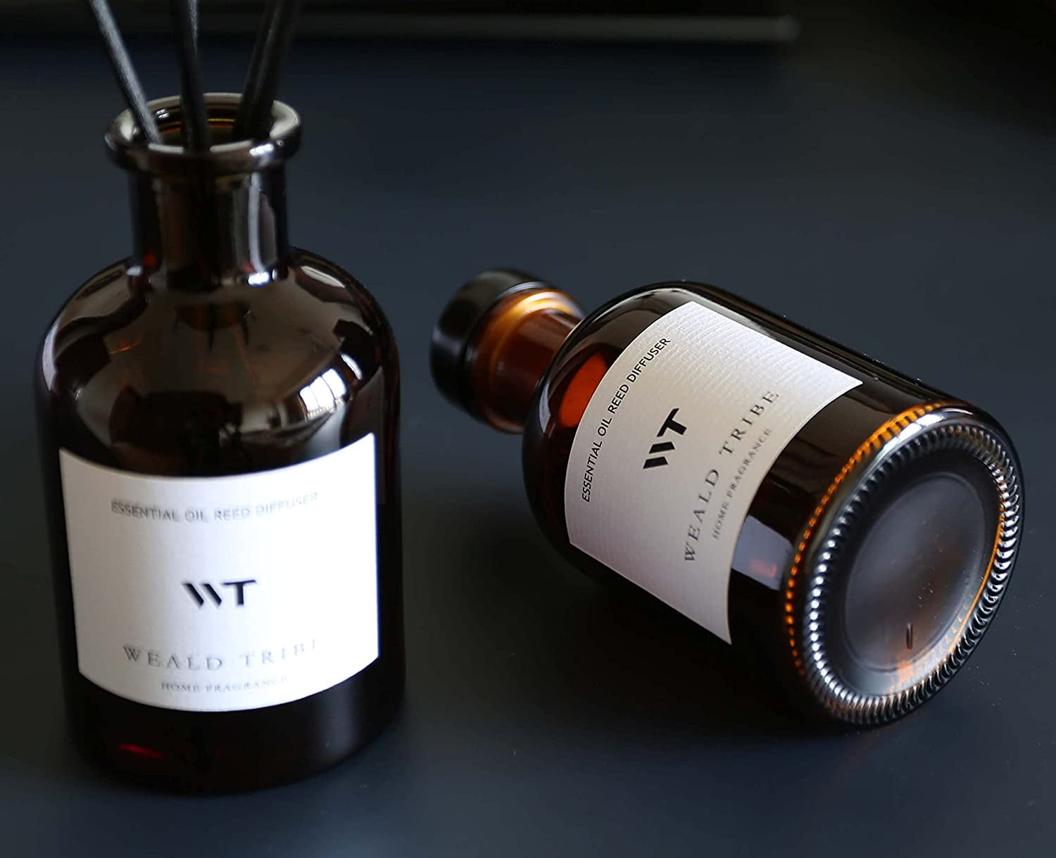 Flower Reed Diffuser Set Eucalyptus & Lavender Scent for Bathroom Accessories Shelf Decor & Air Fresheners, Sticks Defusers with 4.0 Fl Oz Essential Oils, House Bedroom Office Decor & Gift