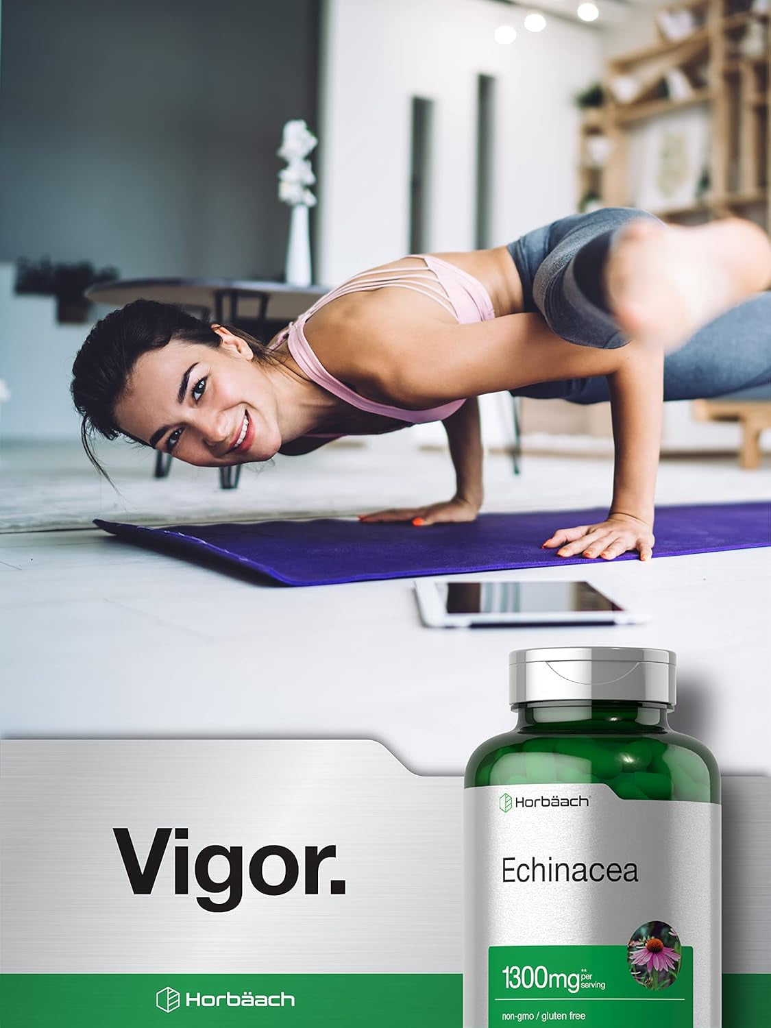 Echinacea Extract Capsules 1300Mg | 300 Count | Vegan, Non-Gmo, Gluten Free Supplement