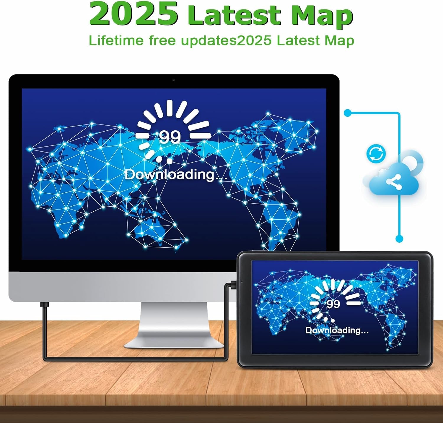 GPS Navigator for Car Truck, GPS Commercial Drivers 2025 Trucker GPS for Semi Truck with 7 in GPS Navigation Systems(Map Free Lifetime Updates), Voice Assist, Speed Limit Warnings TRUCK DRIVER