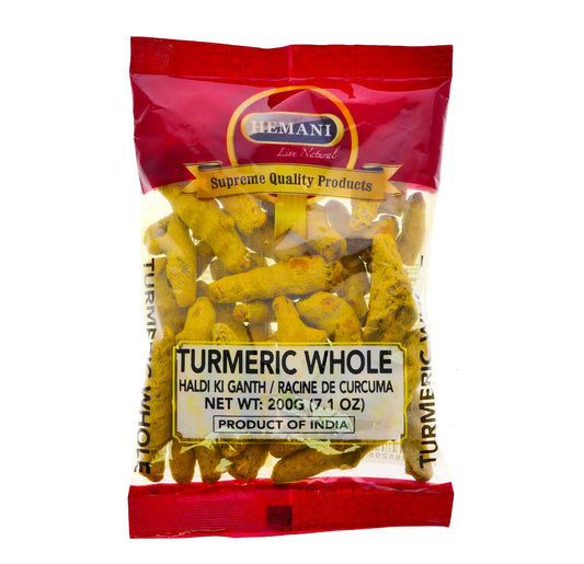 Whole Turmeric Root Dried Curcuma Longa 7.1 OZ (200G) | Premium Quality Turmeric Spice for Cooking & Wellness | Natural & Non-Gmo | Sourced from India TLBH