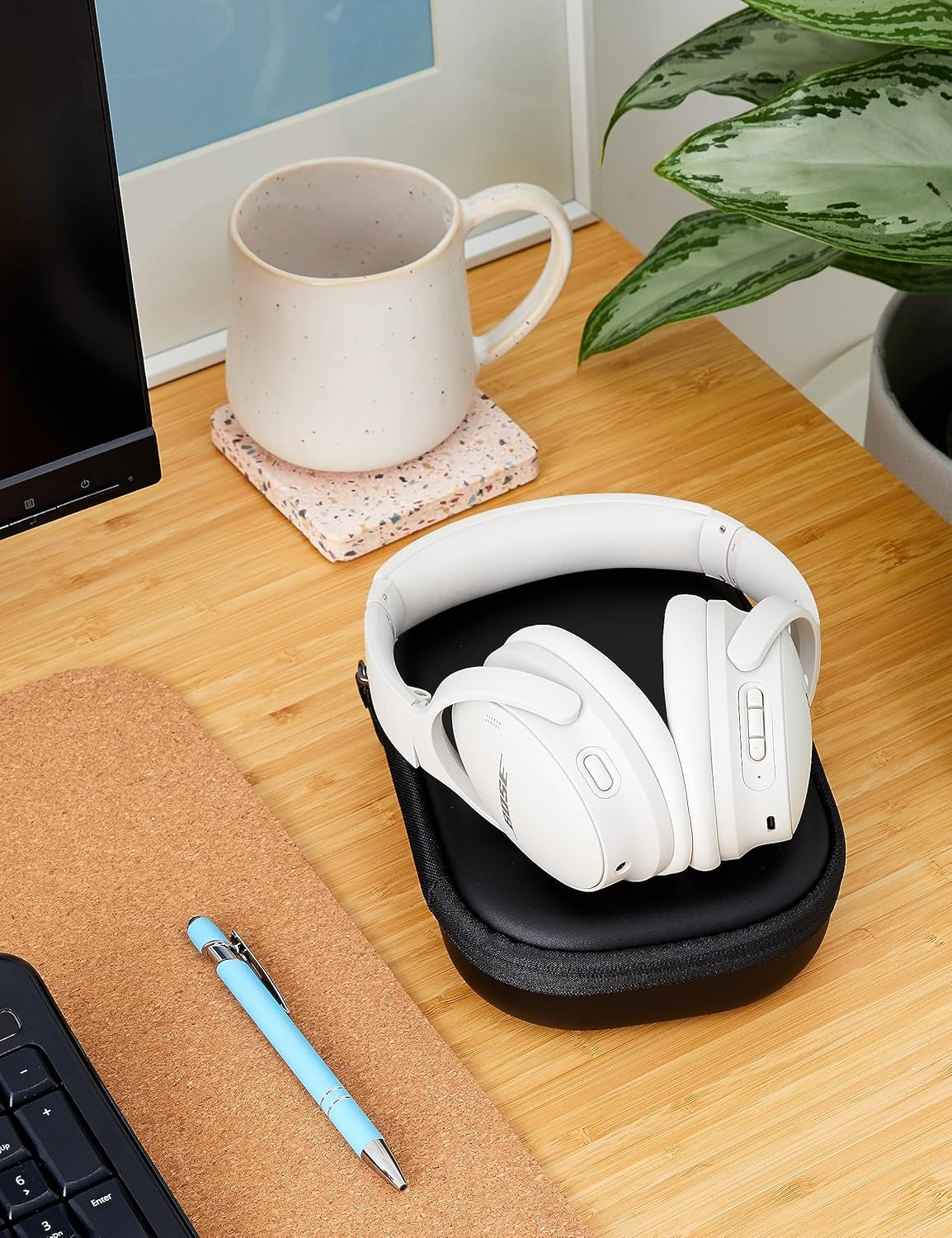 Quietcomfort 45 Wireless Bluetooth Noise Cancelling Headphones, Over-Ear Headphones with Microphone, Personalized Noise Cancellation and Sound, White Smoke