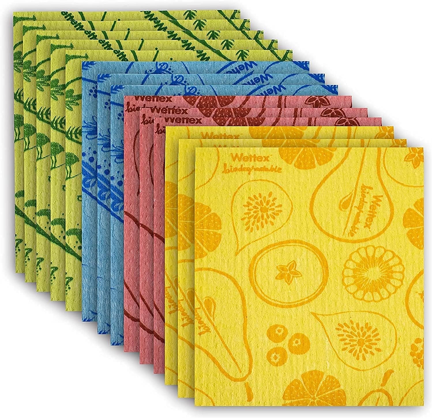 The Original 14 Pack Swedish Dishcloth for Kitchen - Eco Friendly Reusable Paper Towels - Assorted Dish Cloths for Washing Dishes