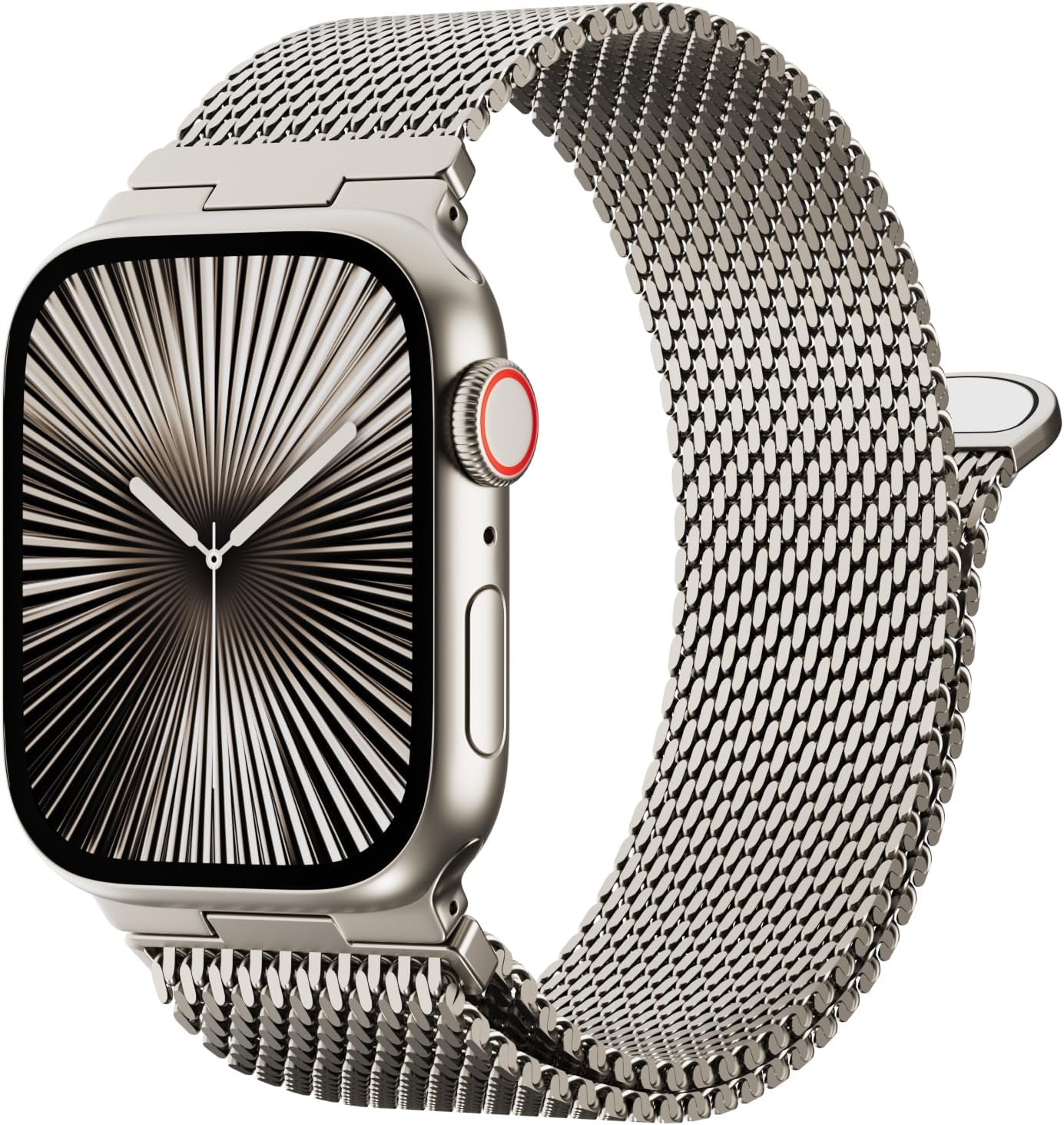 Metal Magnetic Bands Compatible with Apple Watch Band 42Mm 44Mm 45Mm 46Mm 49Mm for Men Women, Adjustable Stainless Steel Mesh Loop Strap for Iwatch Series 10 9 8 7 6 5 4 3 2 1 SE Ultra