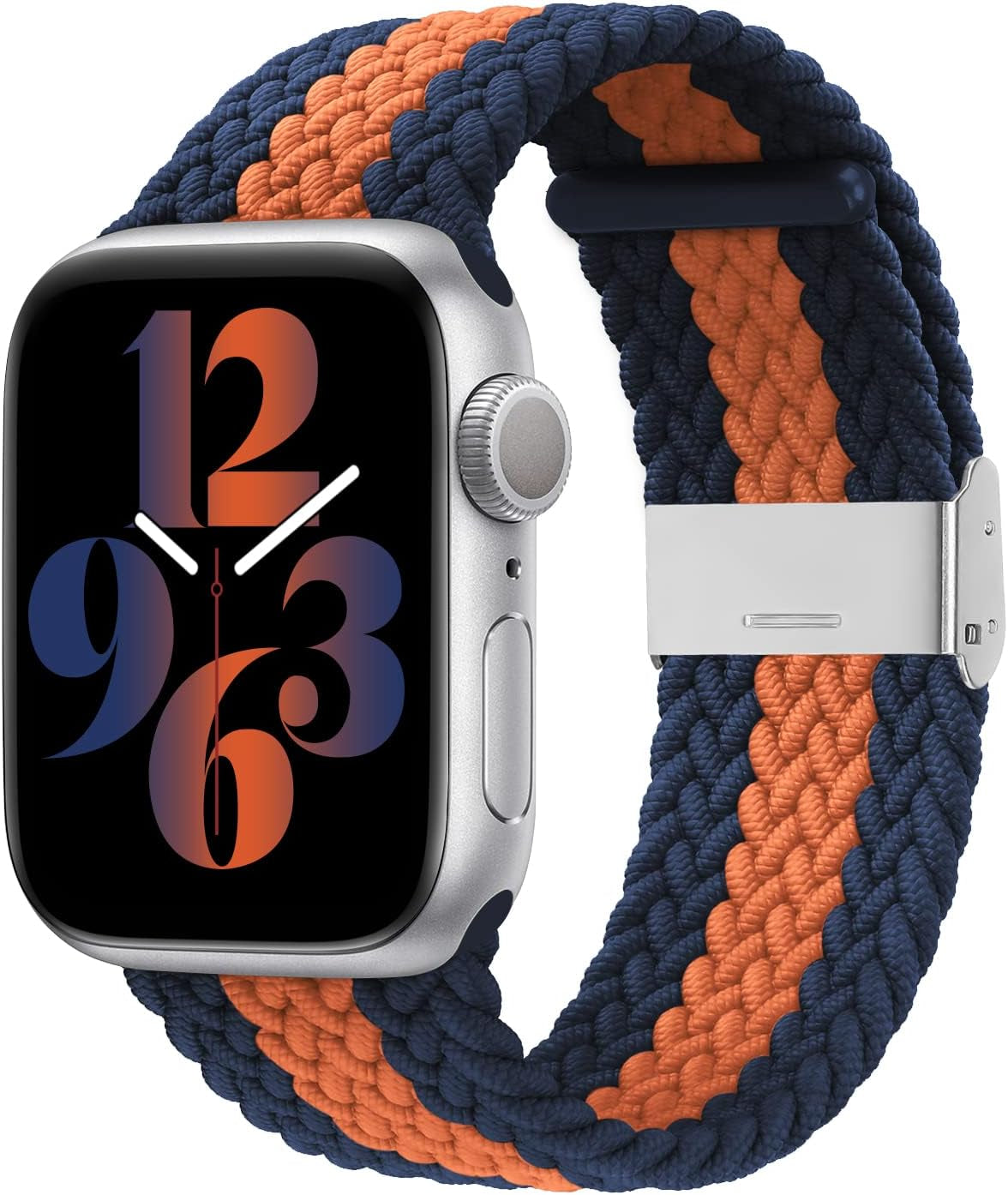 Compatible with Apple Watch Bands 44Mm 40Mm 38Mm 42Mm 41Mm 45Mm 46Mm 49Mm, Iwatch Bands Women Men,Adjustable Braided Solo Loop Elastic Sport Band for Iwatch Ultra SE Series 10/9/8/7/6/5/4