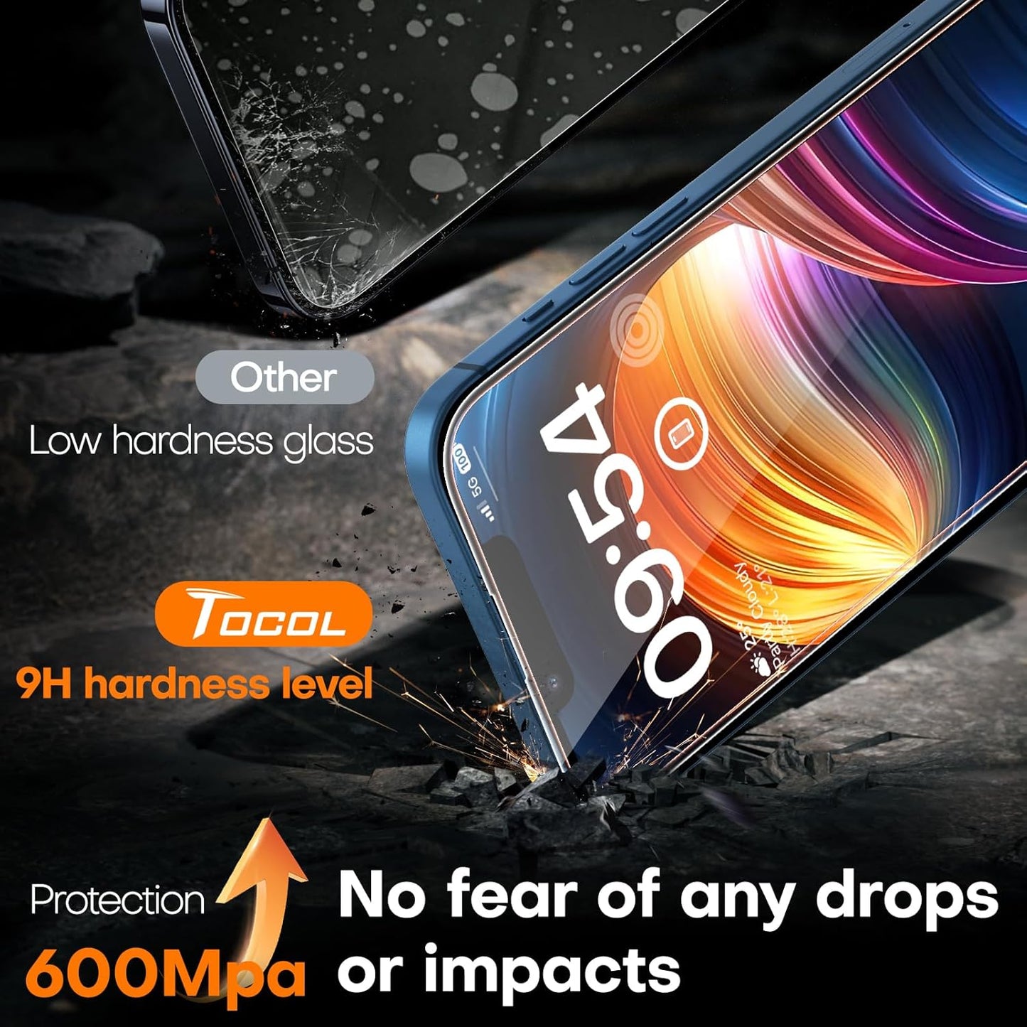 for Iphone 13/Iphone 16E (2025 Edition) Screen Protector 6.1-Inch [Instant Installation], 14FT Military Grade Shatterproof, 9H+ Hardness HD Coverage No Bubbles No Dust 2 Pack