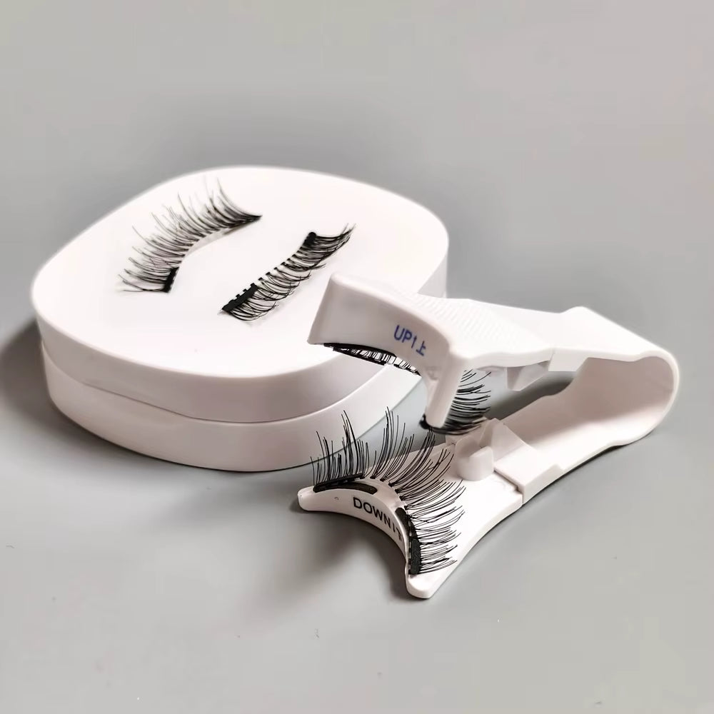 Yiernuo Magnetic Lashes No Glue Needed Kit, 3D Natural Reusable Natural Look Magnetic Lashes with Applicator