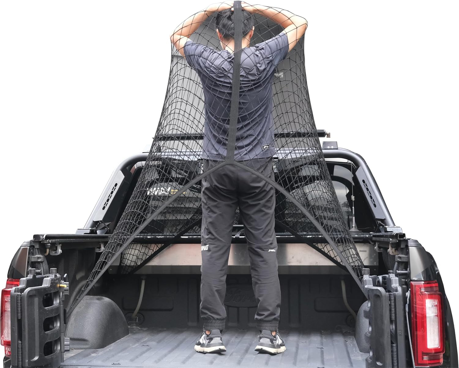 Highly Elastic Cargo Net, Simple Truck Bed Cargo Mesh Organizer, Suitable for Daily Light Loads of Trucks, 4'X4' Stretches to 7'X7' (Single Layer) TRUCK DRIVER