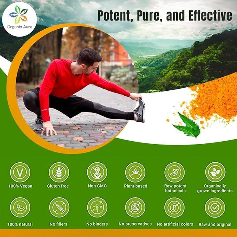 Turmeric Curcumin and Ginger Capsules -150 Veg Max Strength Pure High-Potency Curcumin and Zingiber Officinale. Supports Joints, Mobility, and Flexibility. TLBH