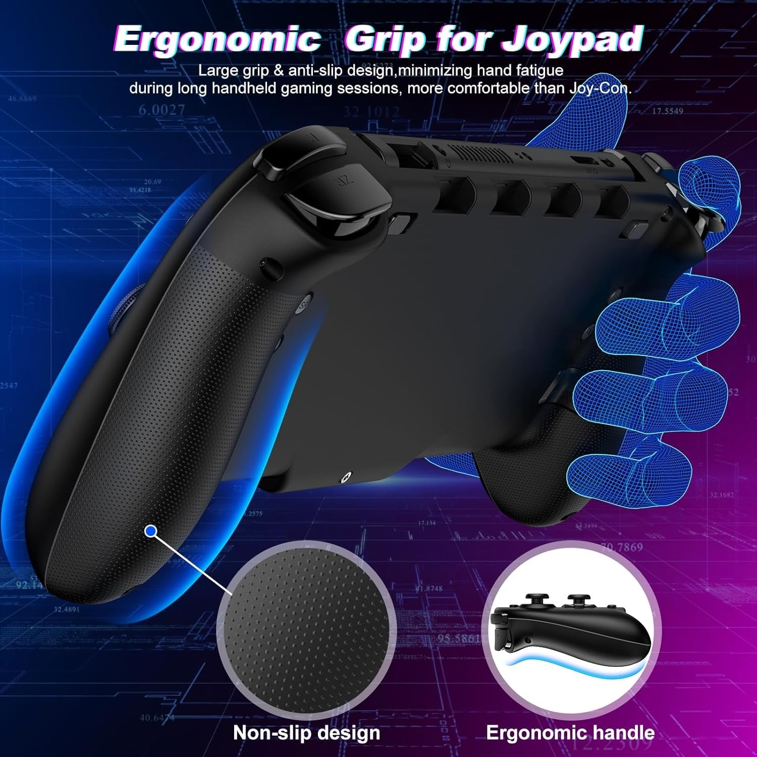 Switch Controllers for Nintendo Switch/Oled Controller, Switch Wireless Pro Controller One-Piece Joypad, Full-Size Ergonomic Handheld Mode Controller with Battery/Rgb/Turbo/Programming(Black)