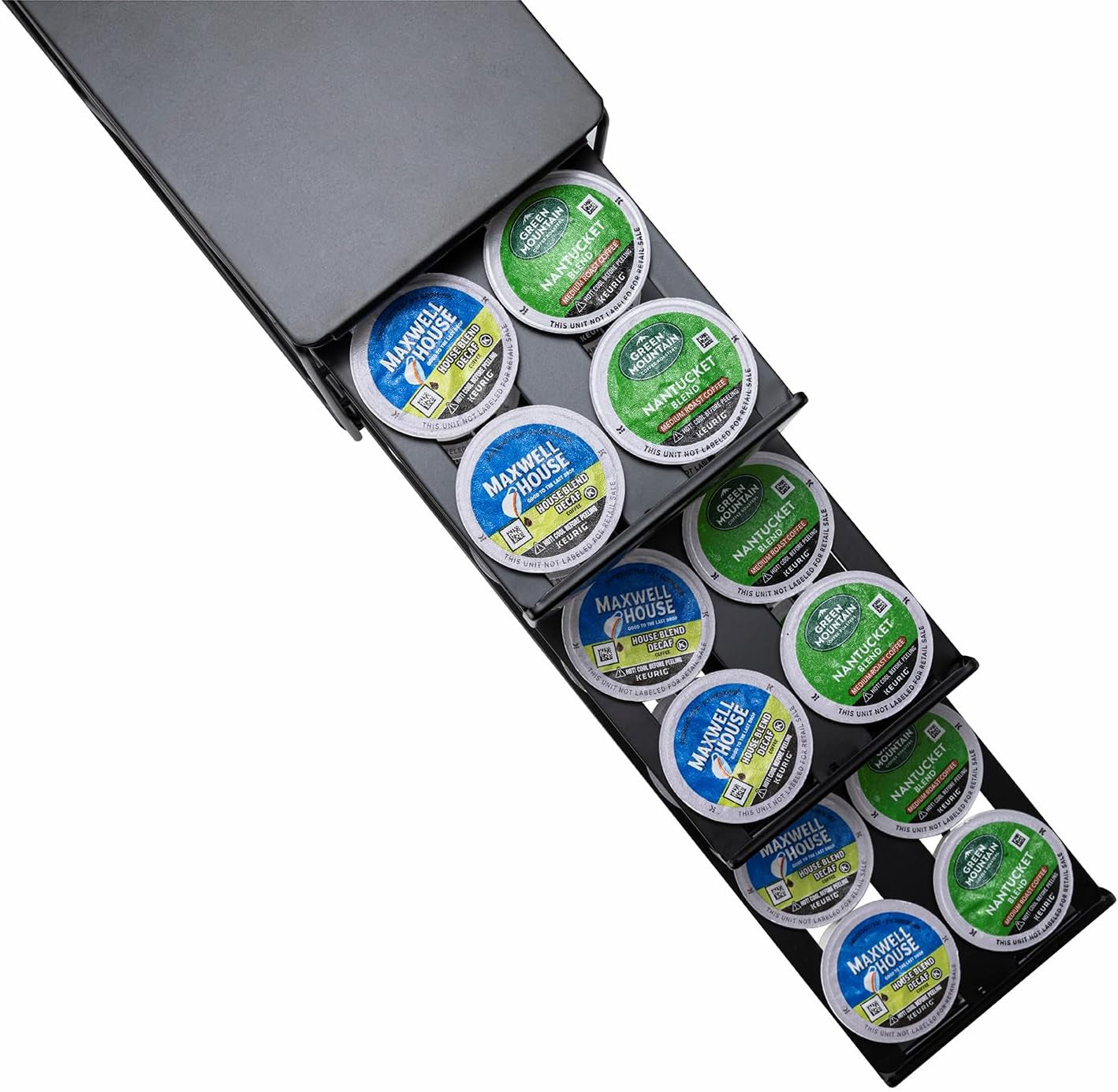 K Cup Holder 3 Tier Coffee Pod Holder for K Cup Organizer save Space Countertop Kitchen (42 Pods Capacity)