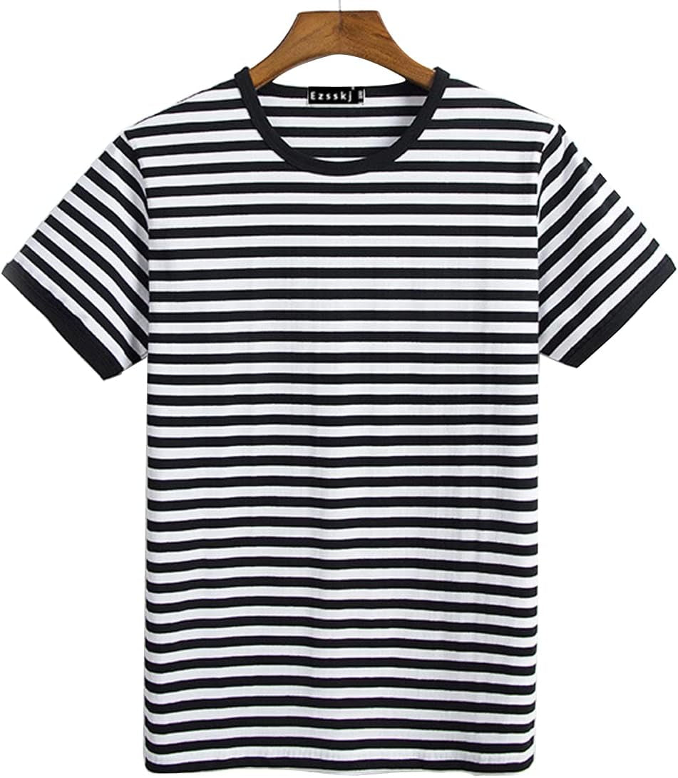 Kid'S Boys Pugsley Addams Shirt Black White Striped Mime T Shirt Halloween Costumes Bank Robber Novelty T-Shirts