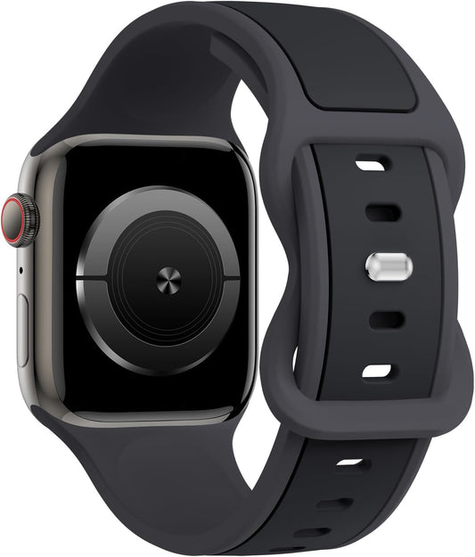 Two-Toned Dual Color Bands Compatible with Apple Watch 38Mm 40Mm 41Mm 42Mm 44Mm 45Mm 49Mm, Replacement Soft Silicone Sport Strap for Iwatch Series 9/8/7/6/5/4/3/2/1 Ultra/Ultra 2 SE Women Men