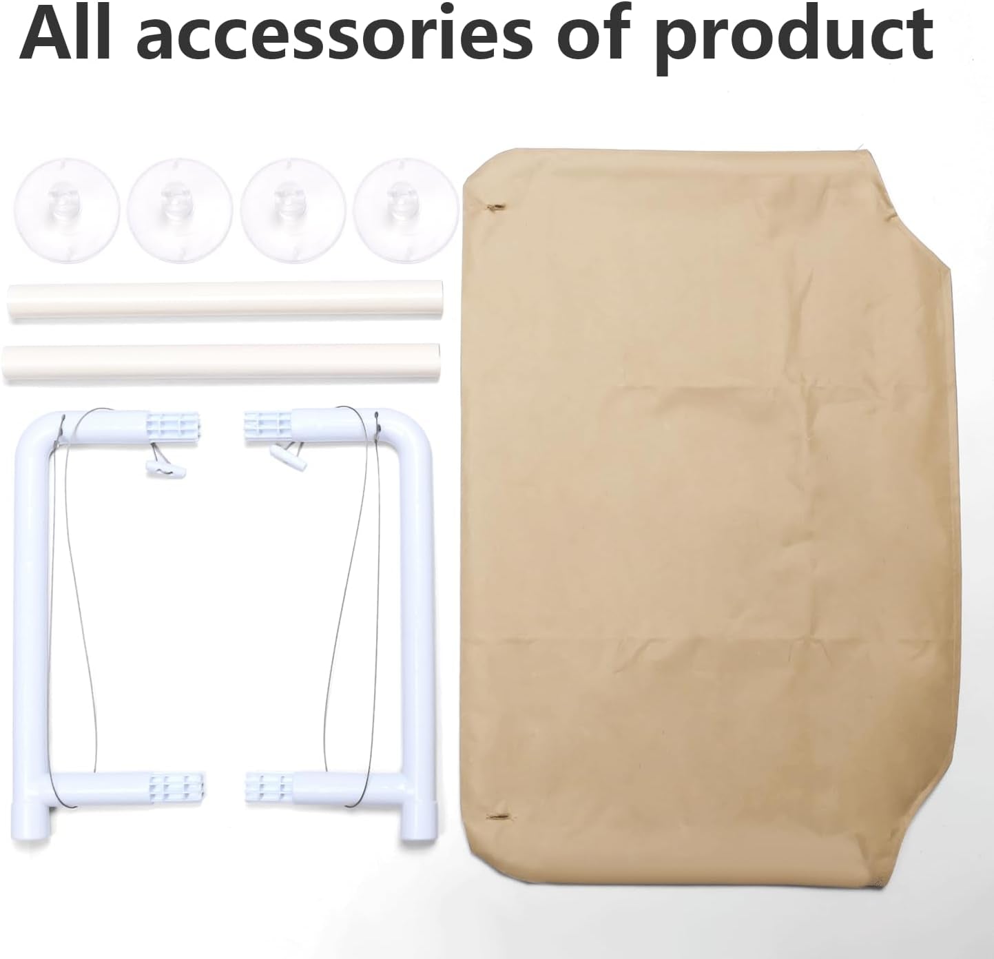 Cat Perch for Window Sill with Bolster-Cat Hammock Window Seat,Easy to Adjust Cat Bed for Windowsill, Bedside, Drawer and Cabinet(Khaki)