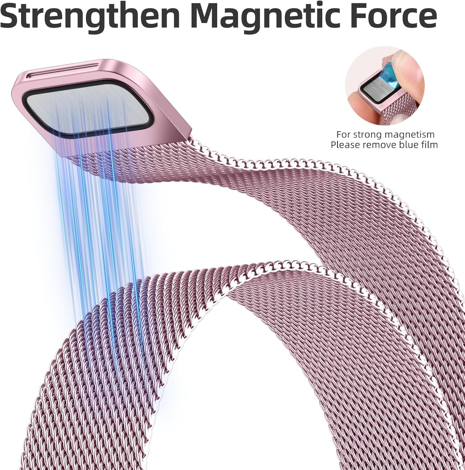 Slim Milanese Loop Compatible with Apple Watch Band 40Mm 41Mm 38Mm 42Mm 44Mm 45Mm 46Mm 49Mm Women, Thin Stainless Steel Mesh Loop Magnetic Wristbands for Iwatch SE Series 10 9 8 7 6 5 4 3 2 1