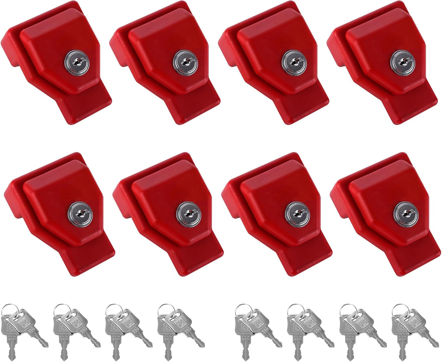 NAKAKEKO Plastic, Glad Hand Lock, Keyed Alike Pair (12-Pack) for Tractor Trailer Trucks - Semi Trailer Lock TRUCK DRIVER