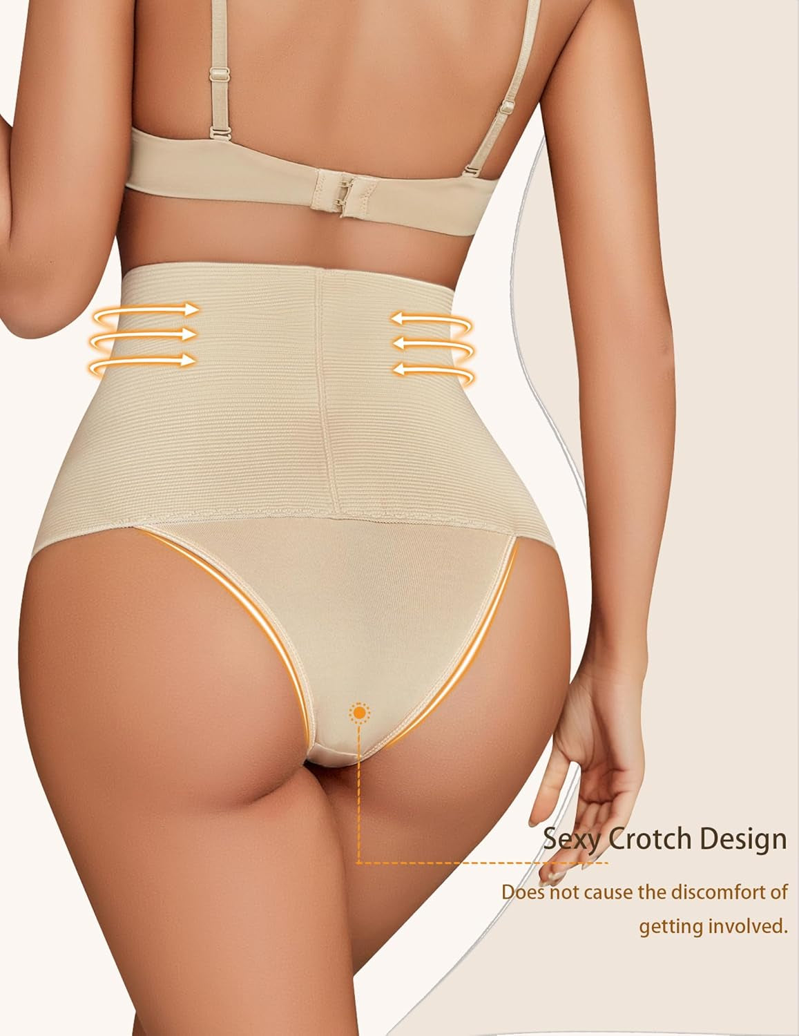 Women'S Shapewear Tummy Control Thong Mid Waist Lightweight Shaping Underwear Panty Girdle Body Shaper Brief