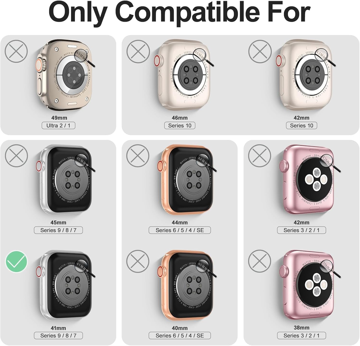 Compatible for Apple Watch Bands 41Mm with Bumper, Bling Glitter Women Silicone Soft Comfortable Strap for Iwatch SE Ultra Series 10 9 8 7 6 5 4 3 2 1