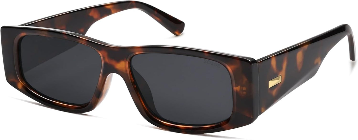 Trendy Y2K Rectangle Polarized Sunglasses for Women Men Fashion Designer Rave Sunglasses SJ2228