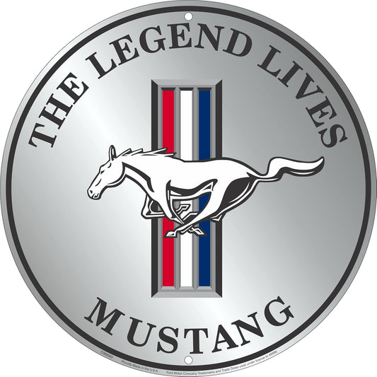 Ford Mustang the Legend Lives Sign