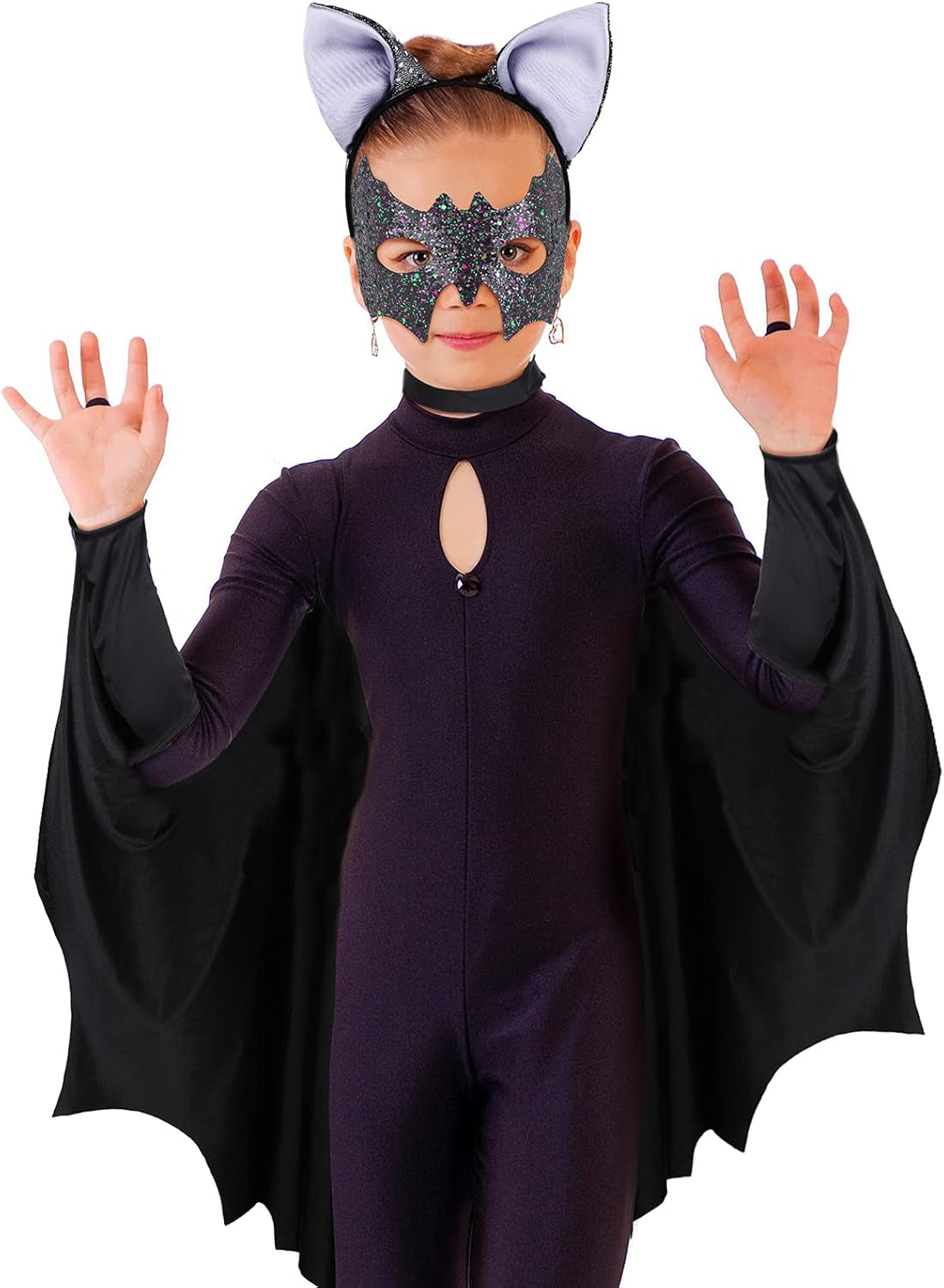 Kids Bat Vampire Costume Accessories Halloween Bat Costume for Kids Bat Mask Bat Ears Headband for Bat Theme Party
