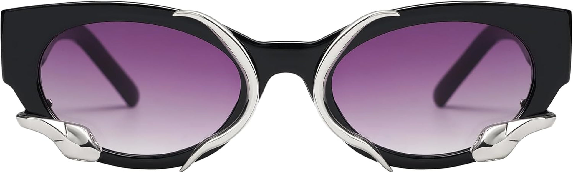Trendy Sunglasses for Women Men Vintage Narrow Cateye Metal Snake Sunnie Y2K Accessories AP3621