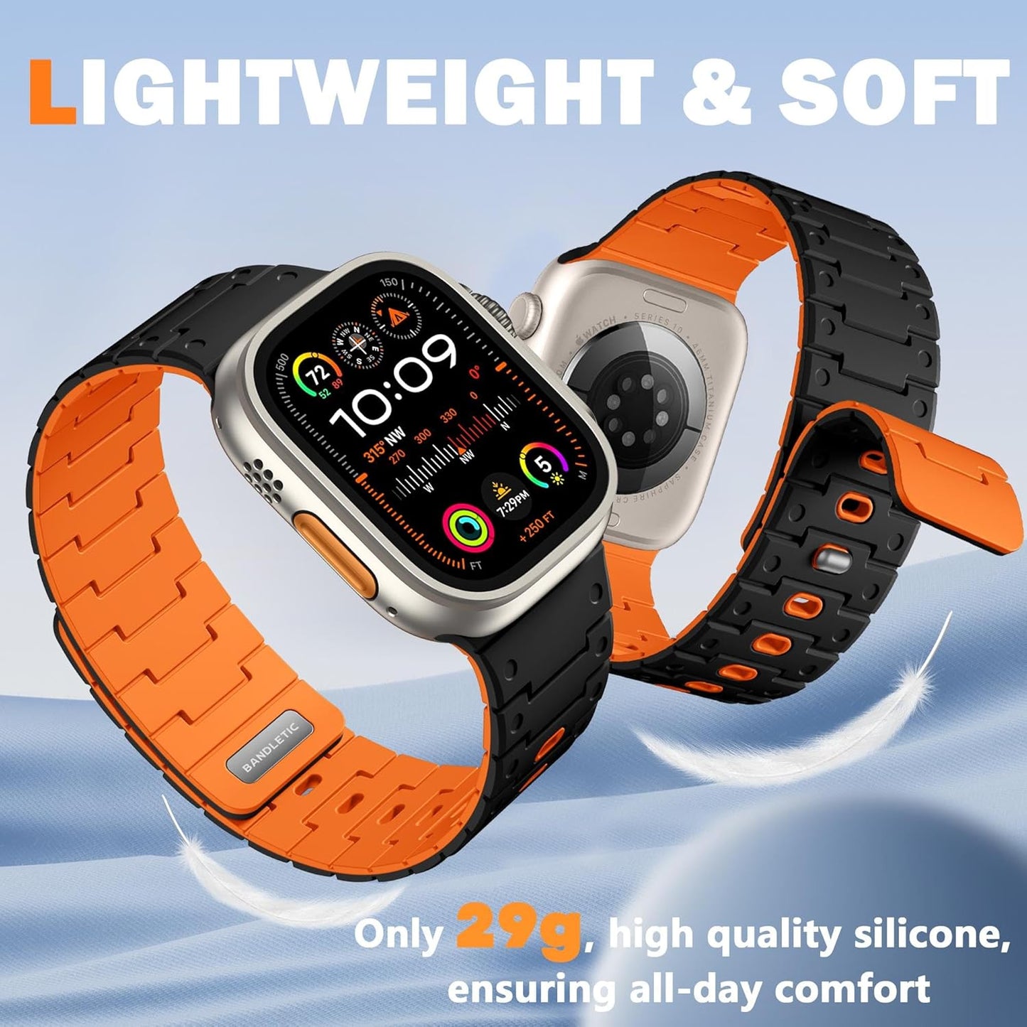 R-Nylon Fidlock Magnetic Buckle Band and Magnetic Watchband Compatible with Apple Watch Ultra Band - Durable Bands for Iwatch Series 10 46Mm, 9/8/7 45Mm, SE/6/5/4 44M