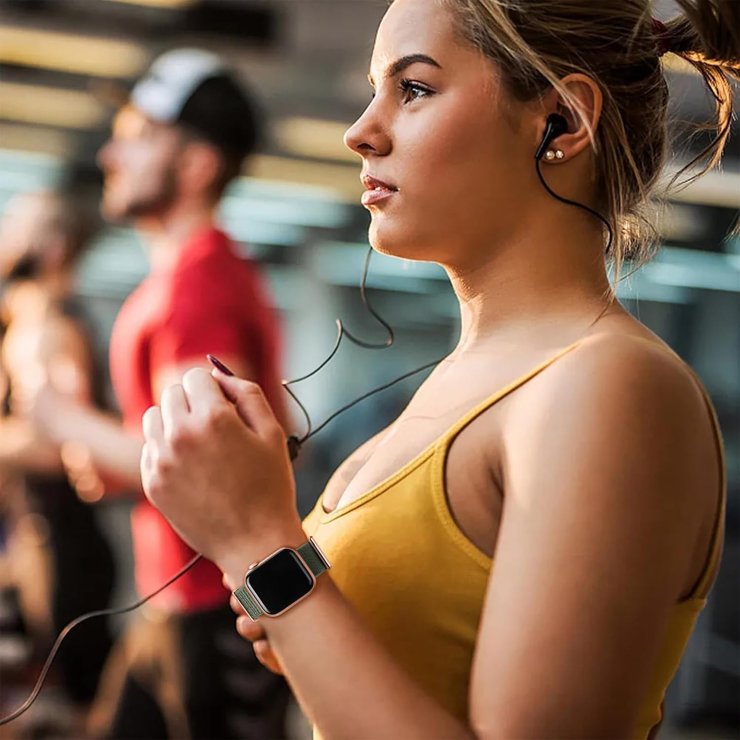Nylon Band Compatible with Apple Watch Band 38Mm 40Mm 41Mm 42Mm 44Mm 45Mm 49Mm for Women Men, Soft Braided Stretchy Solo Loop Sport Band for Iwatch Series 9/8/7/6/5/4/Se/Ultra Cod Blue S