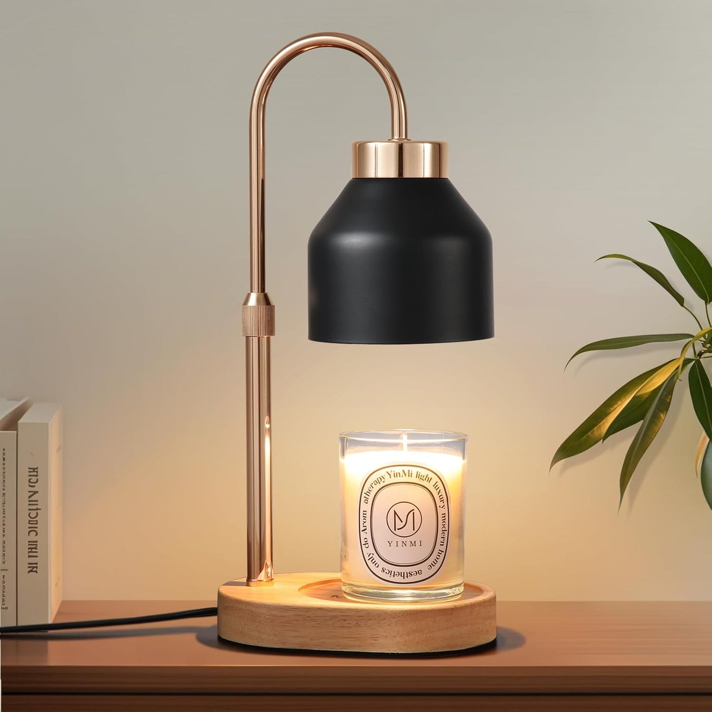 Candle Warmer Lamp with Timer and Dimmer,Electric Gold Candle Warmer Light Gifts for Women Melt Wax Warmer Lamp with 2 Bulbs for Candle Jars House Warming New Home Decor Bedroom