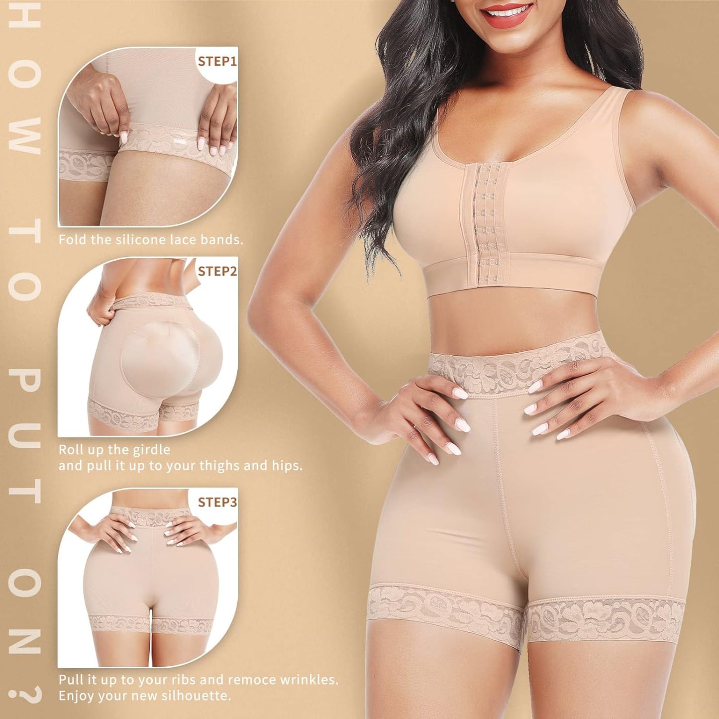 Butt Lifter Panties Faja Shorts Hip Enhancer Tummy Control Butt Lifting Shapewear