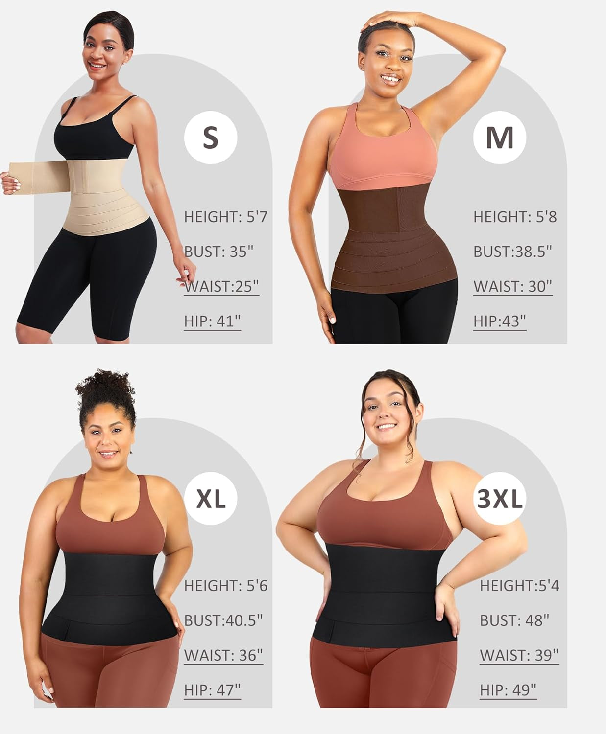 Waist Trainer Wrap for Women Tummy Control Waist Shaper with Loop