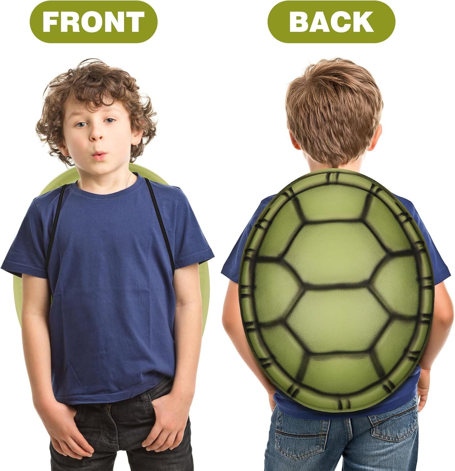 Turtle Shell Costume, 3Pcs EVA Turtle Shell Halloween Costume for Kids Cosplay Party Halloween Dress up Pretend Play Accessories