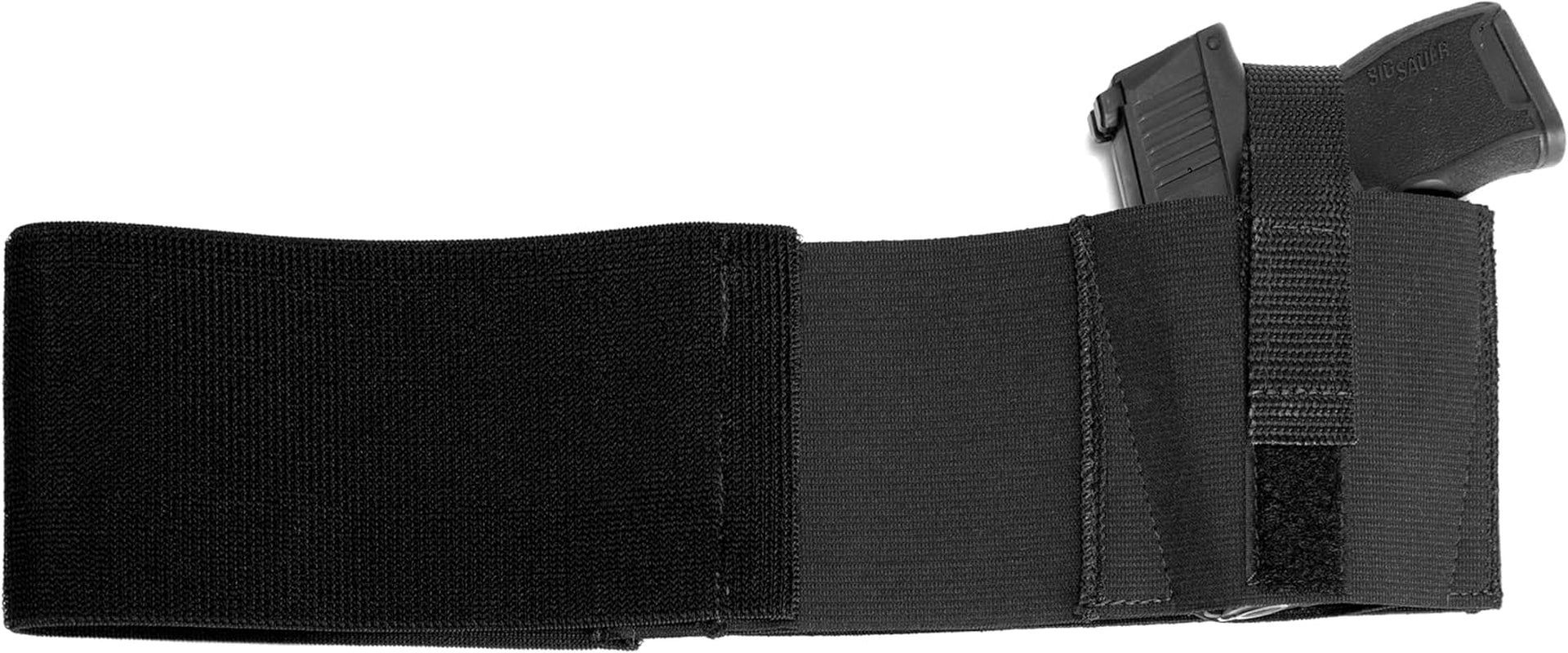 Modular Belly Band Gun Holster - CCW Concealed Carry Holster with Removable Mag Pockets - Fits Small to Large Guns