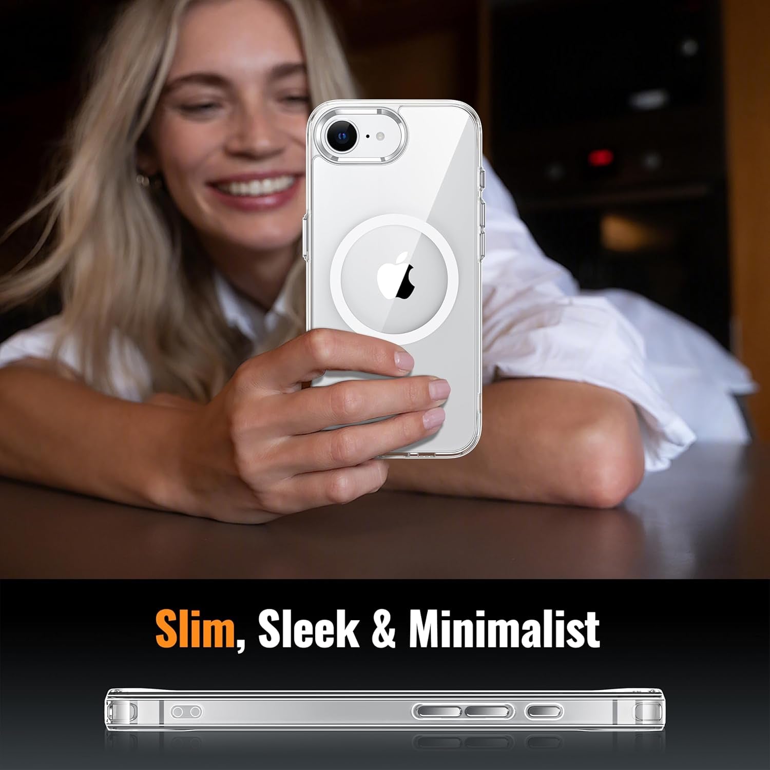 Magnetic for Iphone 16E Case 2025 [Anti-Yellowing] [12FT Military Drop Protection] [Fit for Magnetic Accessories] Sleek Anti-Scratch Case for Iphone 16E, 6.1-Inch, Clear