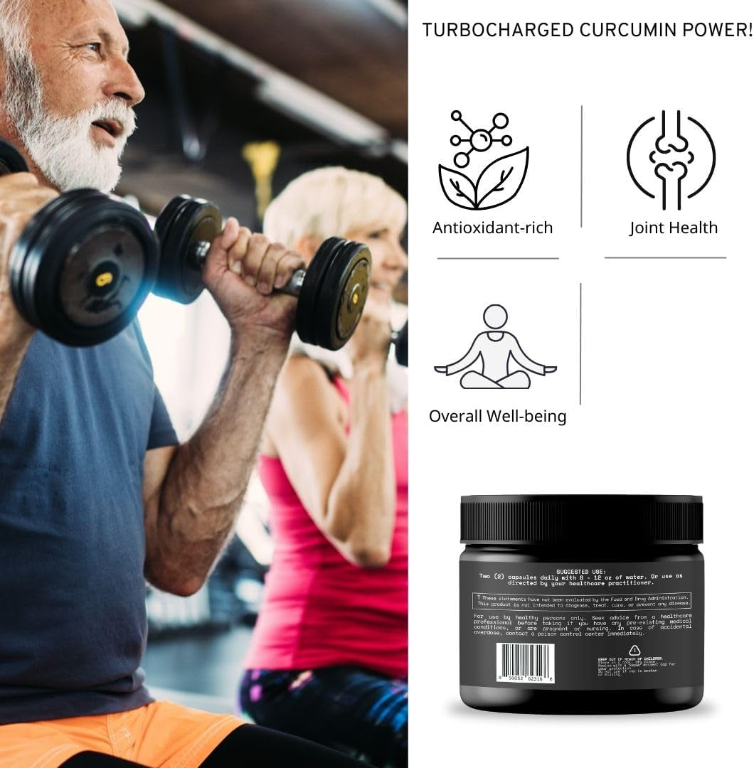 Black Turmeric, Curcumin with Black Pepper 1000Mg - Turmeric Curcumin with Turmeric Black - Curcuma Caesia, Curcuma Longa, Black Pepper 95% Piperine - 60 Capsules 30 Servings TLBH