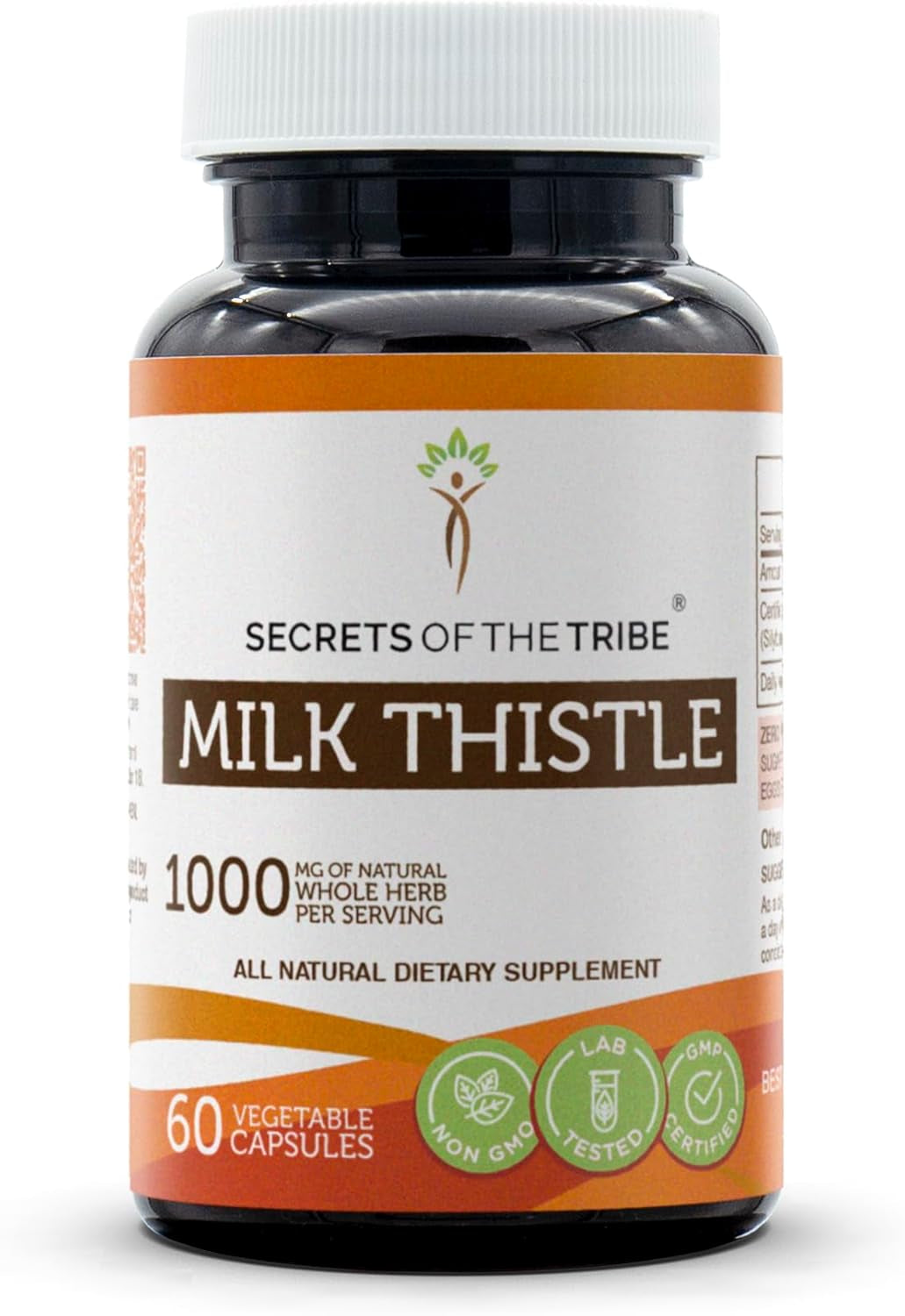 Milk Thistle 60 Capsules, Made with Vegetable Capsules and Milk Thistle Silybum Marianum (60 Capsules) TLBH