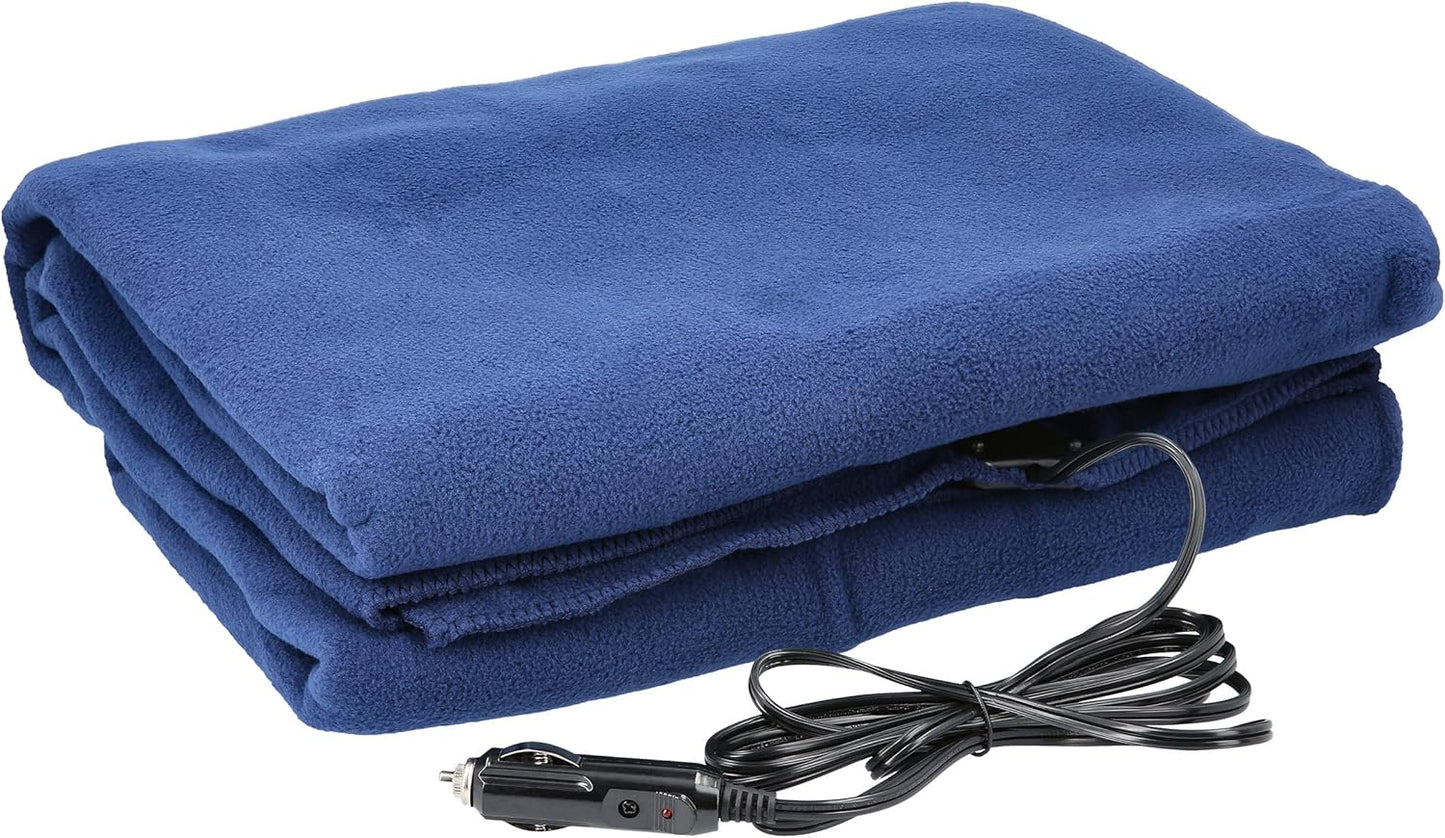 Heated Car Blanket - 12-Volt Electric Blanket for Car, Truck, SUV, or RV - Portable Heated Throw - Camping Essentials by  (Black Plaid) TRUCK DRIVER