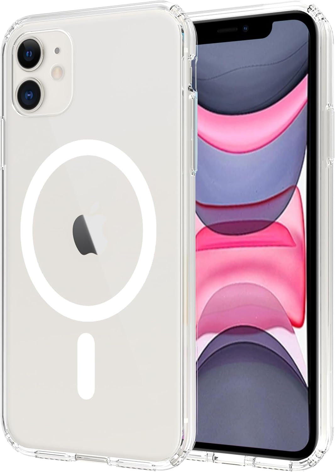 2025 New Magnetic for Iphone 16E Case,Compatible with Magsafe,Military Grade Drop Tested, Shockproof Matte Translucent Hard Back Slim Protective Case.Black Magnetic Circle.