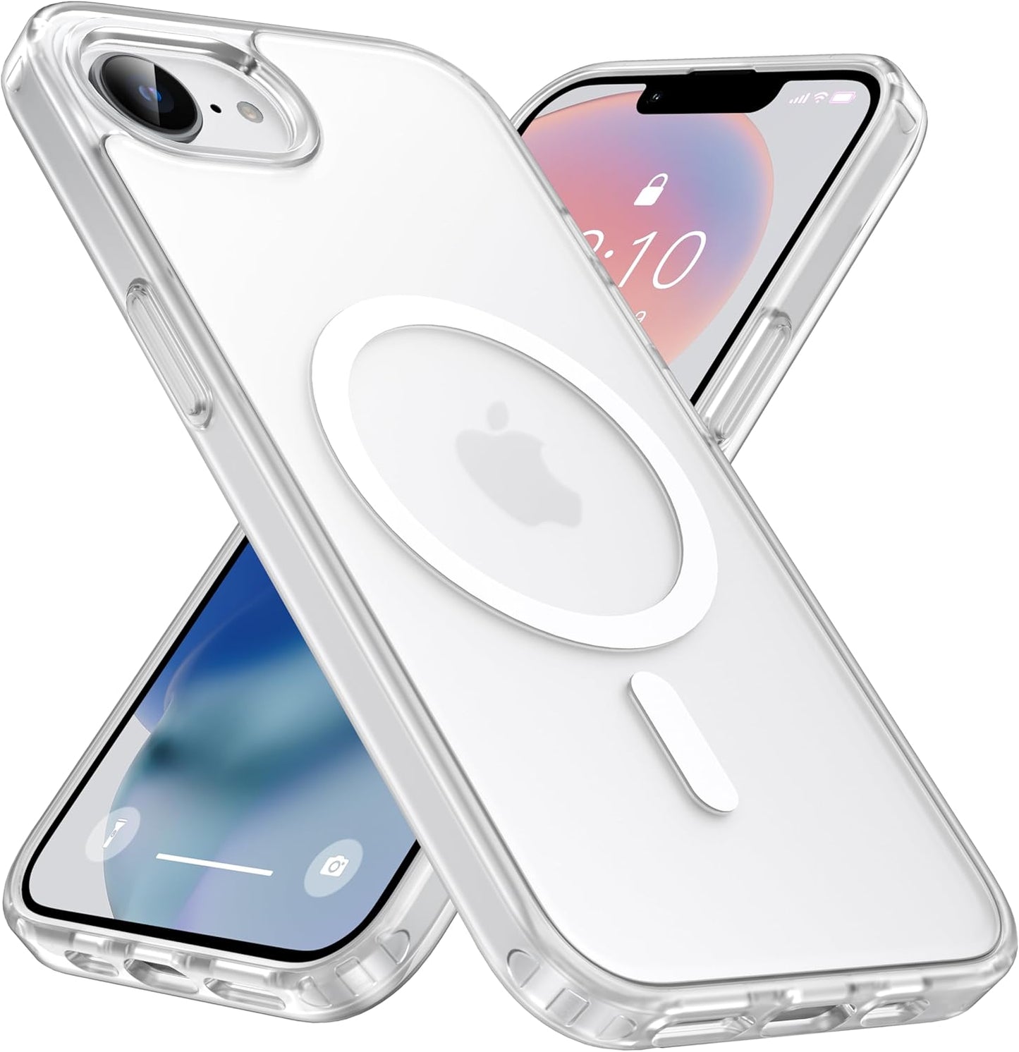 Magnetic for Iphone 16E Case [Fit for Magsafe Accessories][Anti-Fingerprint][Anti-Scratch][Military-Grade Drop Protection] Translucent Matte Back Slim Shockproof Phone Case for Iphone 16E 6.1"