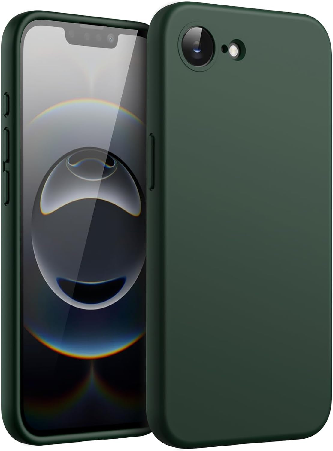 Liquid Silicone Case for Iphone 16E 6.1-Inch 2025, Silky Soft Touch Full-Body Protective Phone Case, Anti-Scratch Shockproof Cover with Microfiber Lining (Black) TRUCK DRIVER