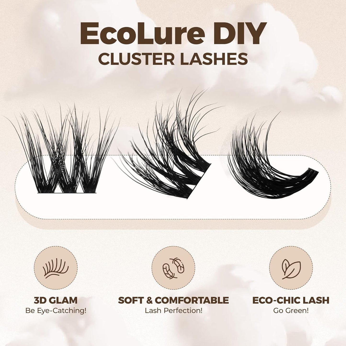 Cluster Lashes Wispy Cluster Eyelash Extensions 3D DIY Lash Clusters 10-16Mm Multilayered Eyelash Clusters, Reusable Fluffy Individual Lashes Cluster(Ml 11)