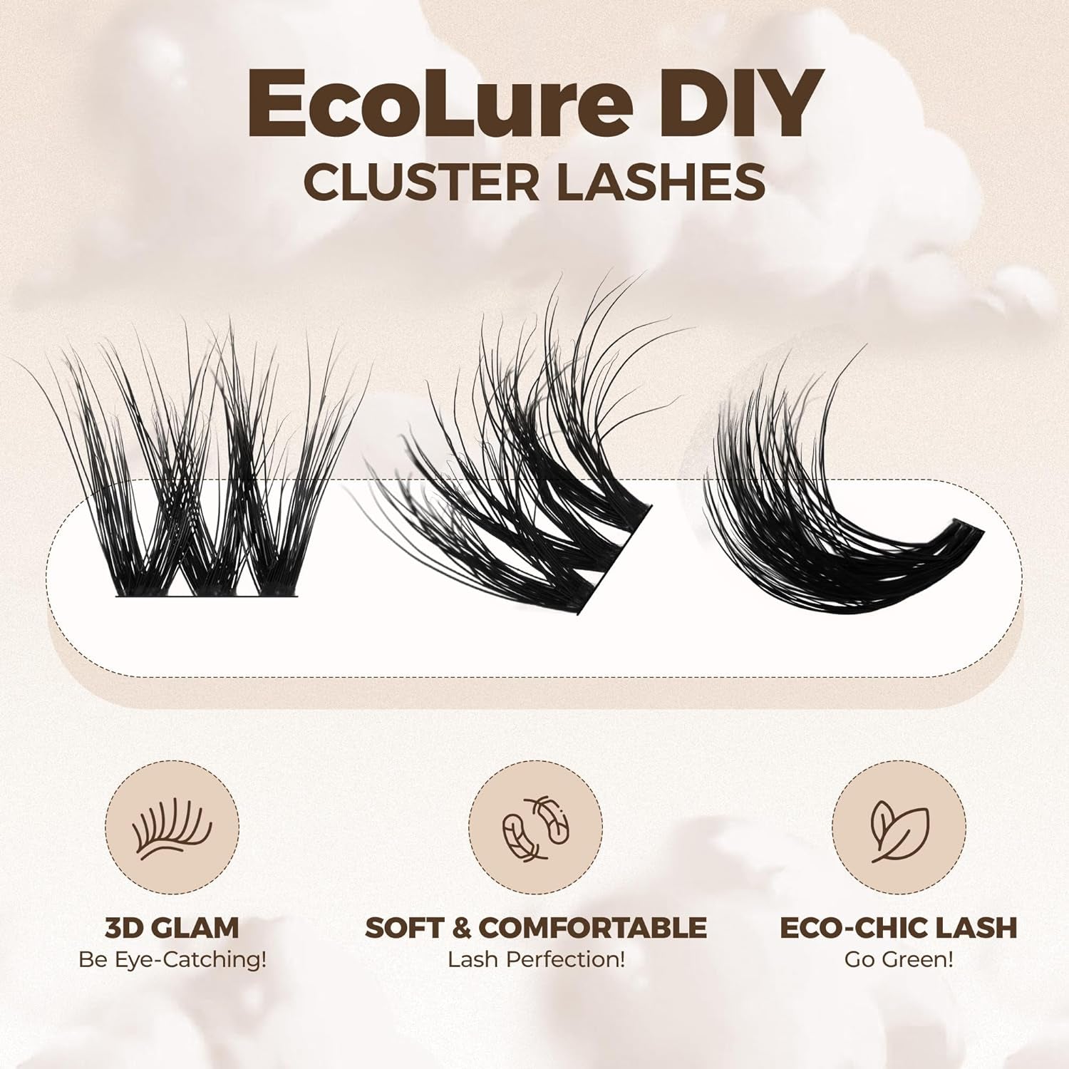Cluster Lashes Wispy Cluster Eyelash Extensions 3D DIY Lash Clusters 10-16Mm Multilayered Eyelash Clusters, Reusable Fluffy Individual Lashes Cluster(Ml 11)
