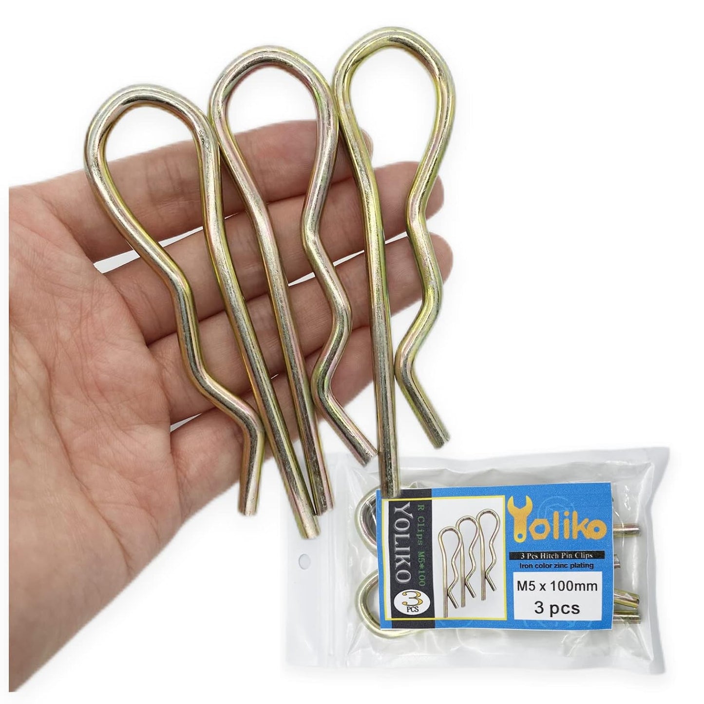 6 Pcs Heavy Duty Hitch Pins Clip R Clips Spring Retaining Wire Hair Pins Cotter Pin Strong Spring Rubber-Coated Grip R Clip for Trailer Tractors Mower Carts Truck Pin Clip M3.5X75Mm TRUCK DRIVER