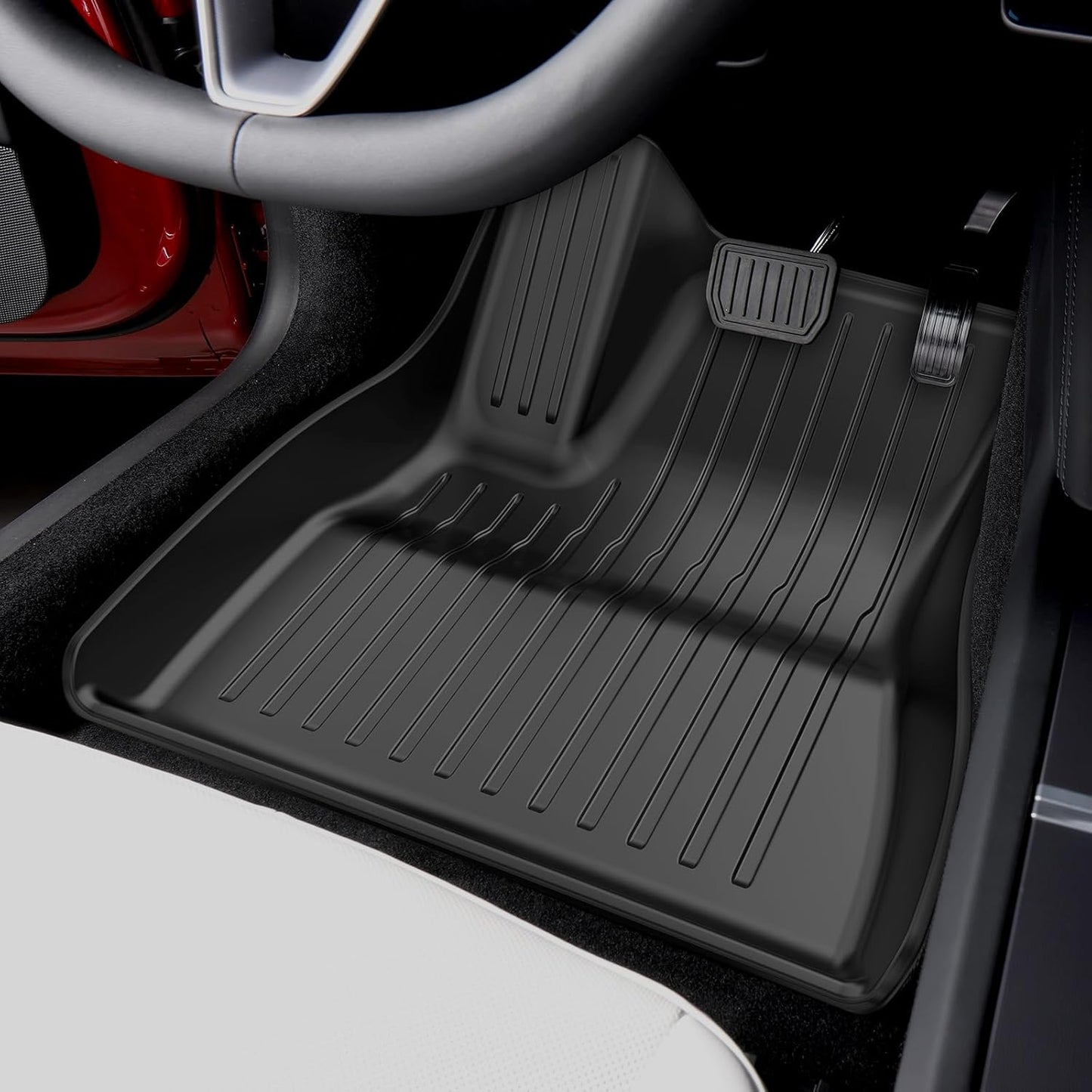 2024 New Version Tesla Model 3 Highland Floor Mats Custom Fit All Weather TPE Cargo Liner Cargo Trunk Accessories,Compatible 2021 2022 Tesla Model 3 (2024 Model 3 Full Floor Mat Kit Set of 6)