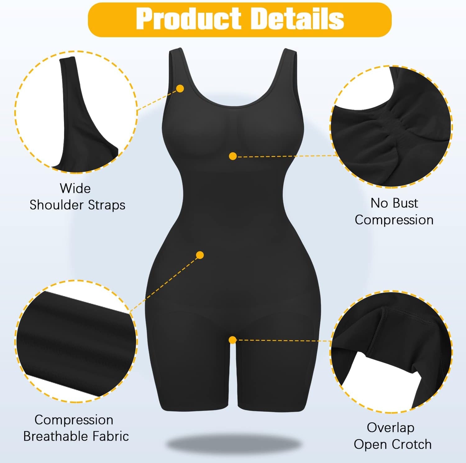 Shorts Bodysuit for Women Tummy Control Shapewear Seamless Sexy Butt Lifting Workout Bodycon One Piece Short Jumpsuit