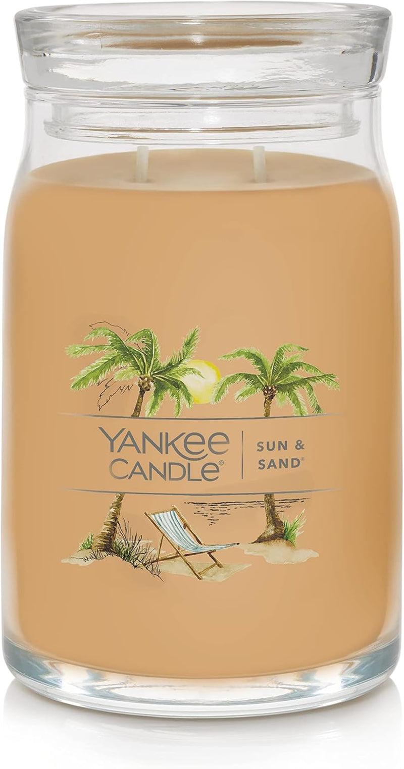 Pink Sands Scented, Classic 22Oz Large Jar Single Wick Candle, over 110 Hours of Burn Time, Perfect for Creating Relaxing Atmosphere