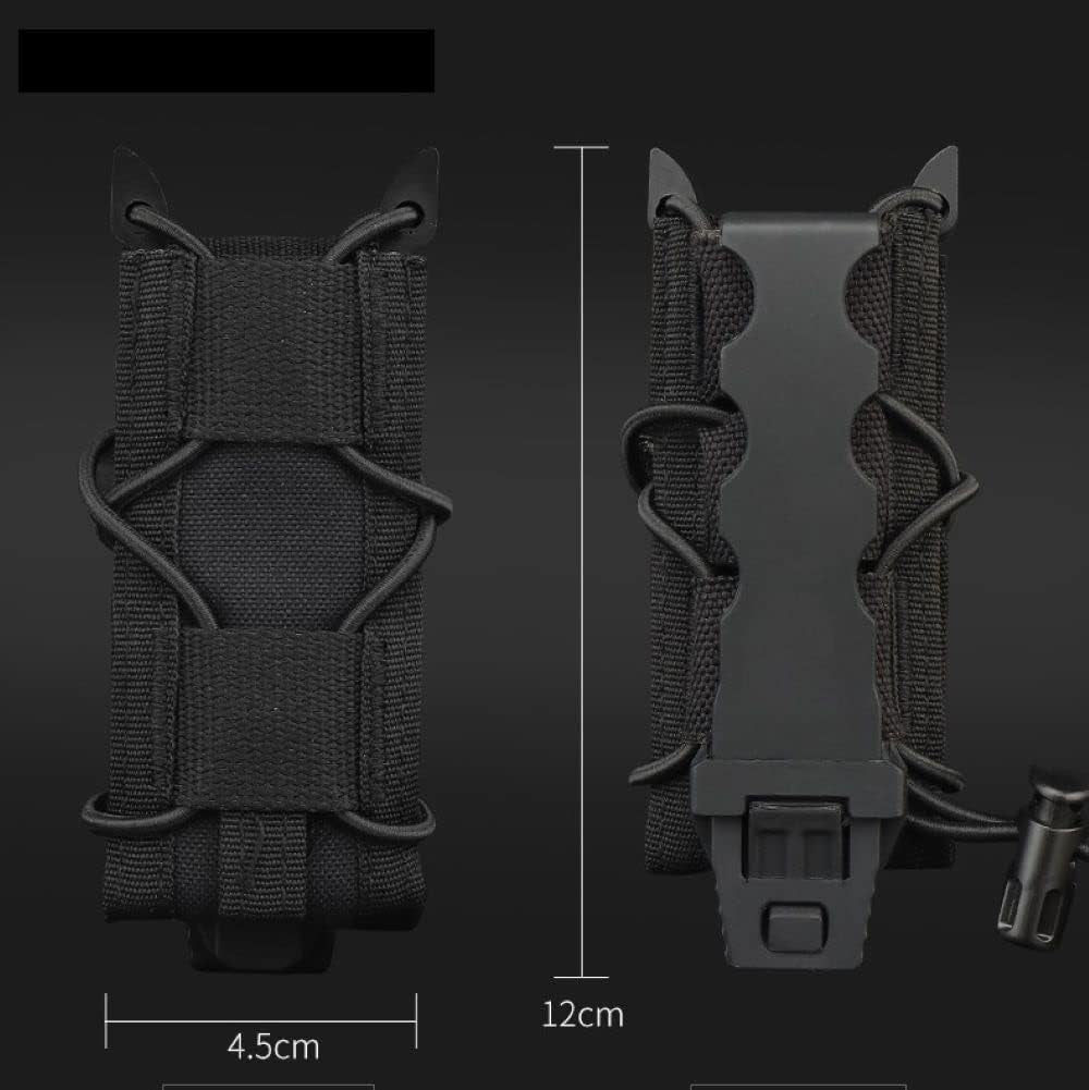 Tactical Magazine Pouch 9Mm Pistol Single Mag Bag Molle Flashlight Pouch Torch Holder Hunting Knife Holster Shooting Airsoft