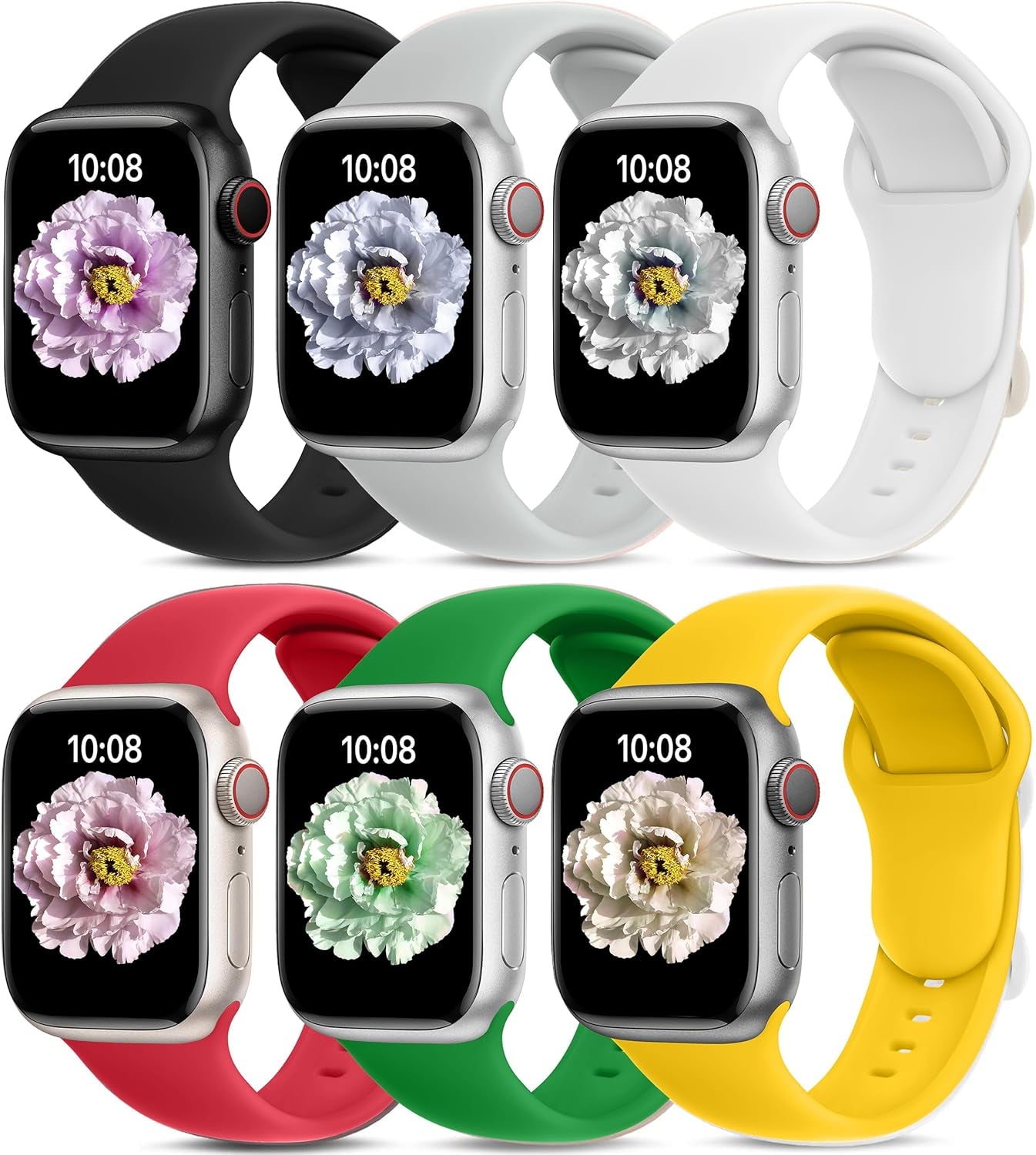 C6 Sport Band for Apple Watch Bands Women Ultra 2 49Mm, Series 10 46Mm, 9 8 7 45Mm 41Mm, SE 6 5 4 44Mm 40Mm, 3 2 1 42Mm 38Mm Men Iwatch, Strap Silicone