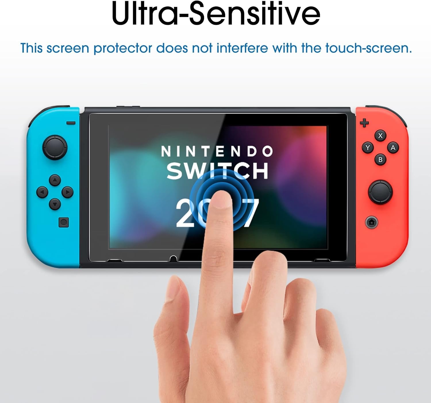 Auto-Alignment Onetouch for Nintendo Switch 6.2" 2017 Screen Protector, Tempered Glass, 30 Seconds Installation, Bubble Free, Anti-Scratch, Touch Sensitive, Ultra-Clear [2 Pack]